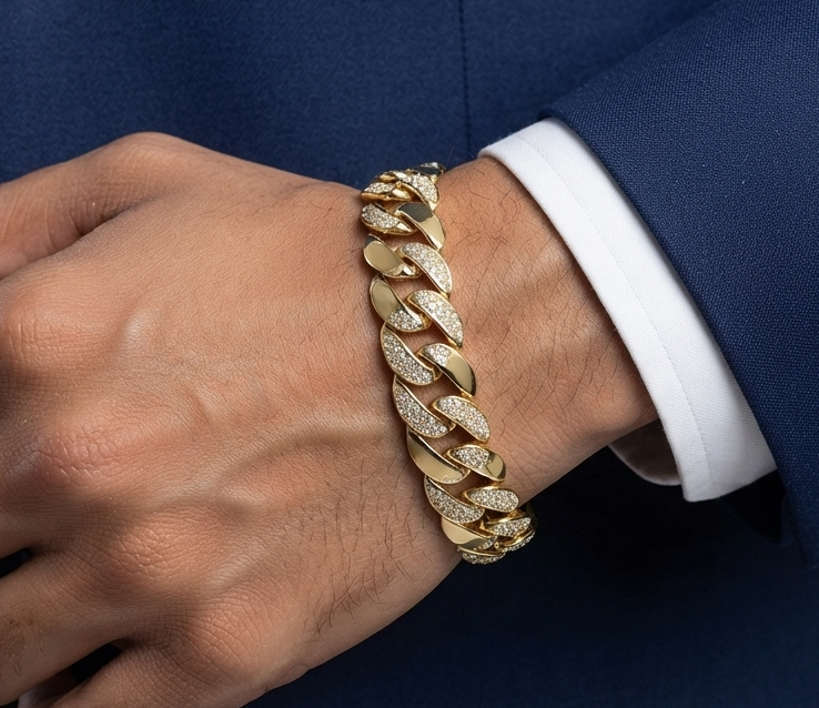 Minimalist Cuban Chain Diamond Bracelet