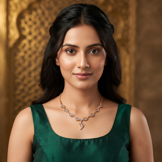 Serenade Leaf Diamond Necklace