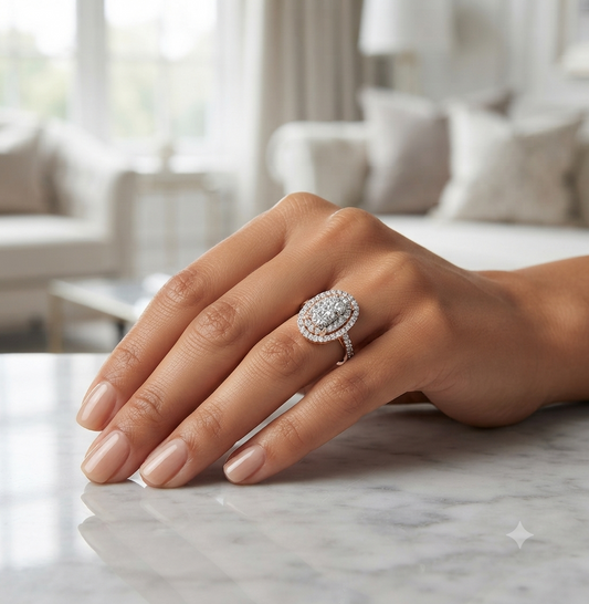 Bloom Halo Diamond Ring