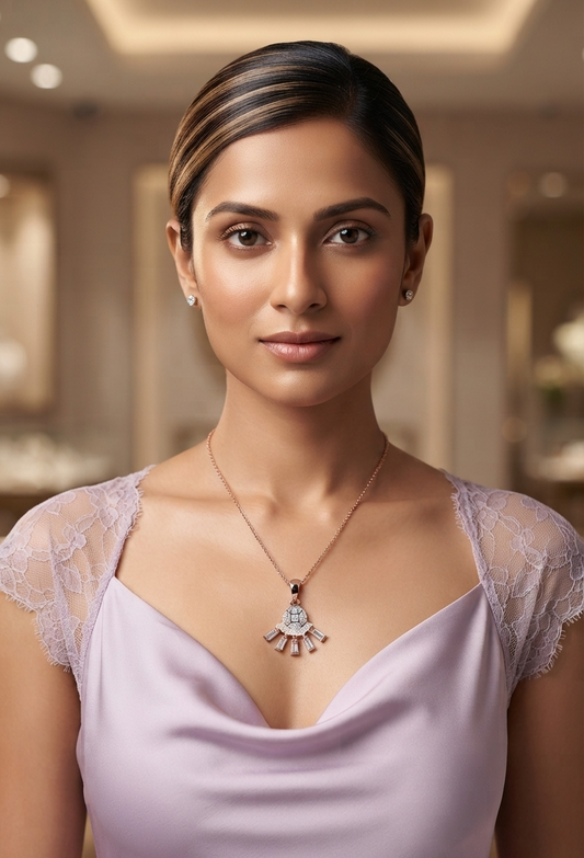Floral Cluster Diamond Pendant