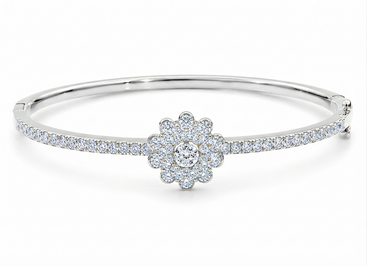 Evara Floral Diamond Kada