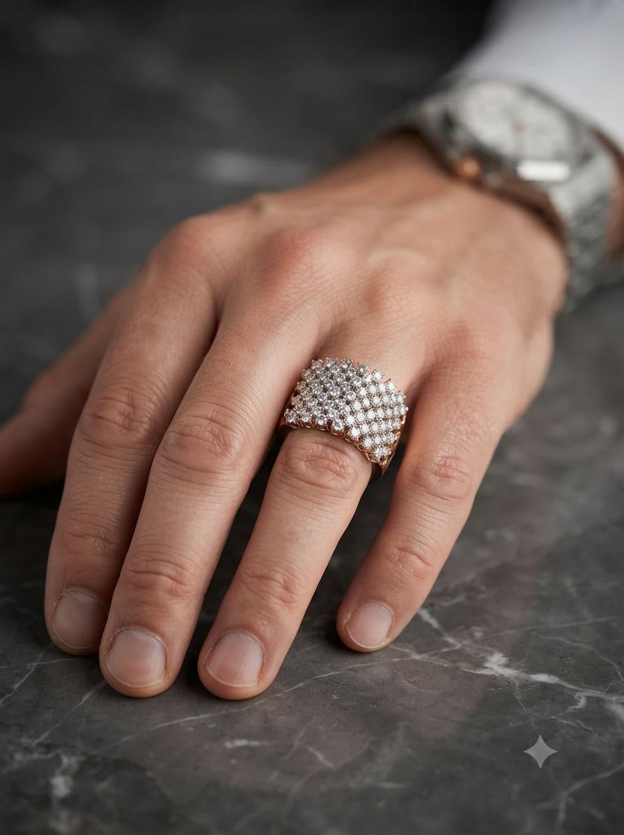 Luxurious Pave Diamond Ring