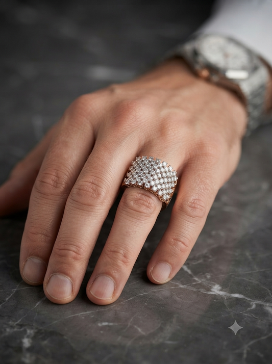 Luxurious Pave Diamond Ring
