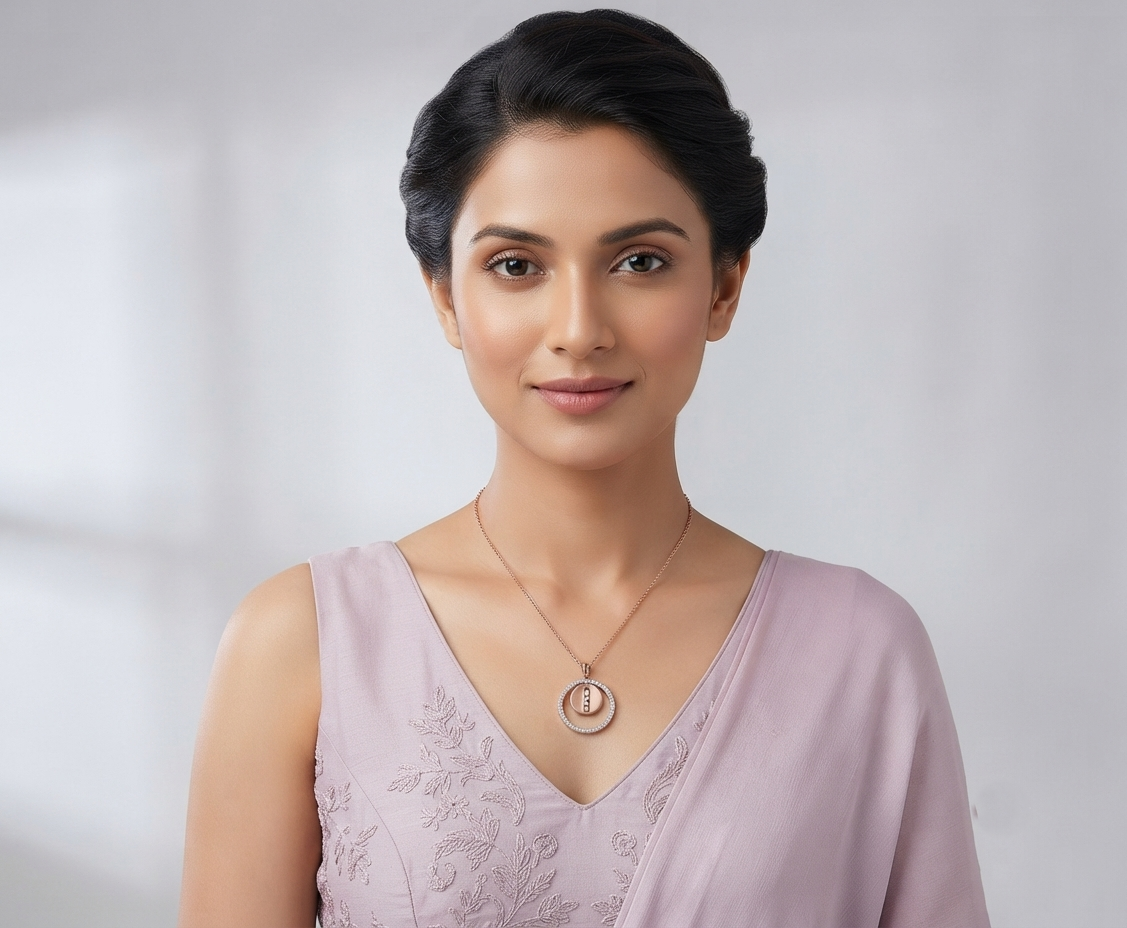 Delicate Circle Diamond Pendant