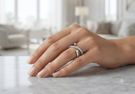Twist Band Open Diamond Ring