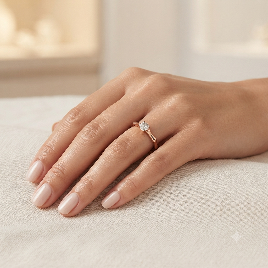 Whisper Wave Solitaire Ring