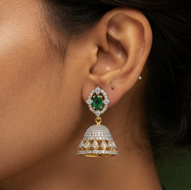 Royal Emerald Jhumki