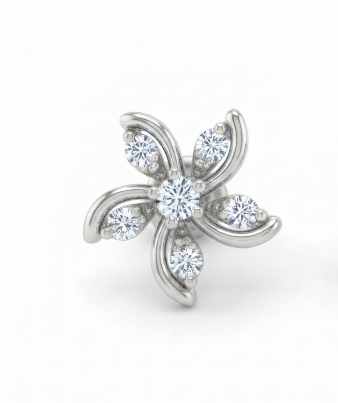 Swirl Blossom Diamond NosePin