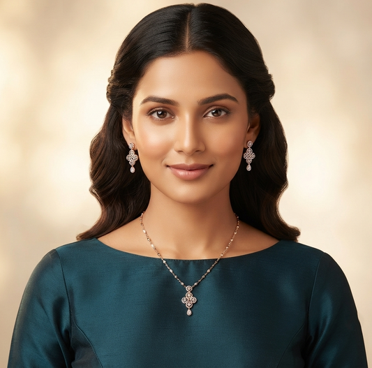 Girdle Medallion Pendant Earring Set