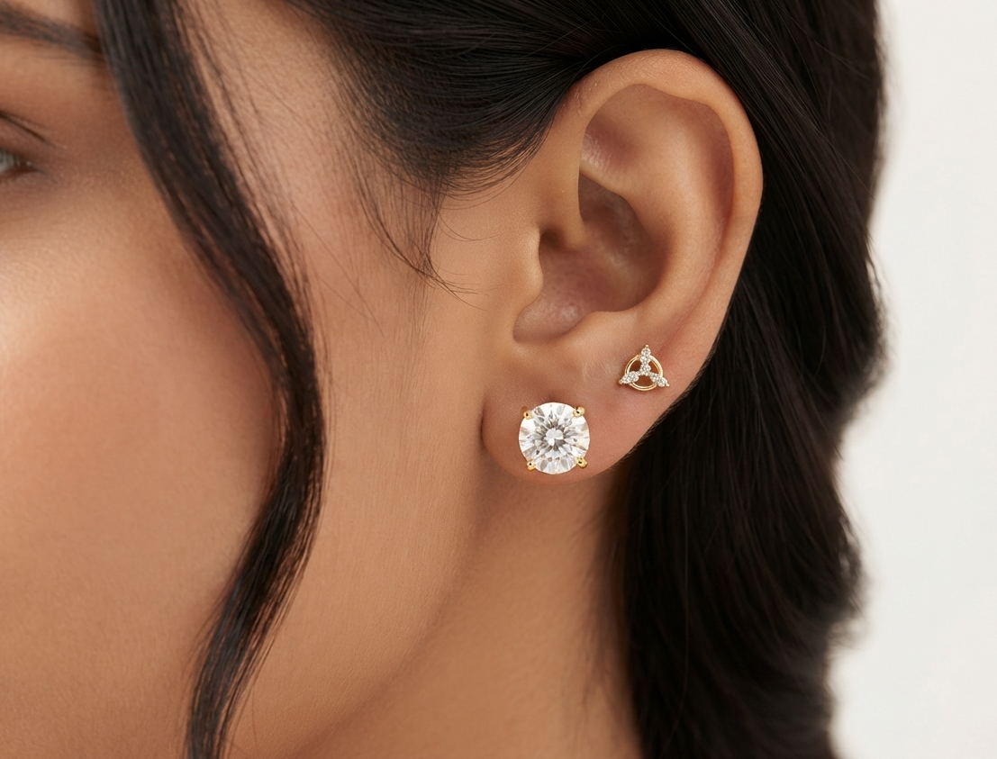 Trinity Glow Diamond Studs