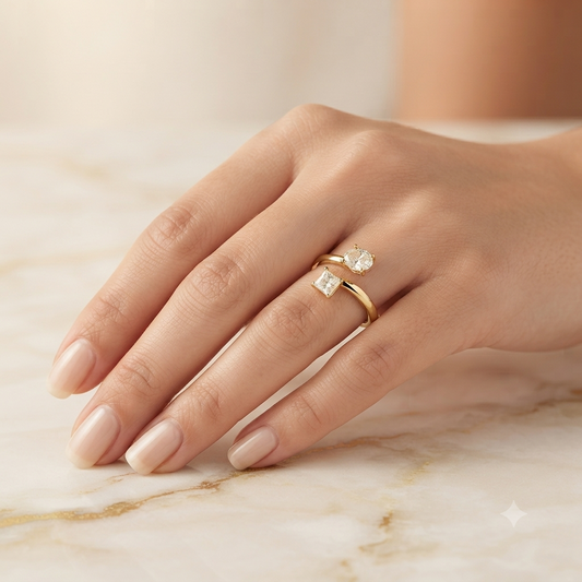 Two Souls Solitaire Ring