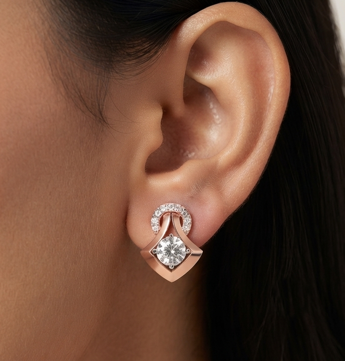Geometric Diamond Earrings