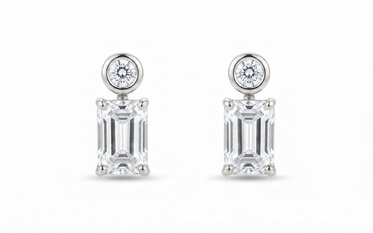 Emerald Horizon Diamond Stud