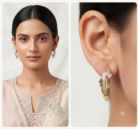 Arrow Luxe Hoops