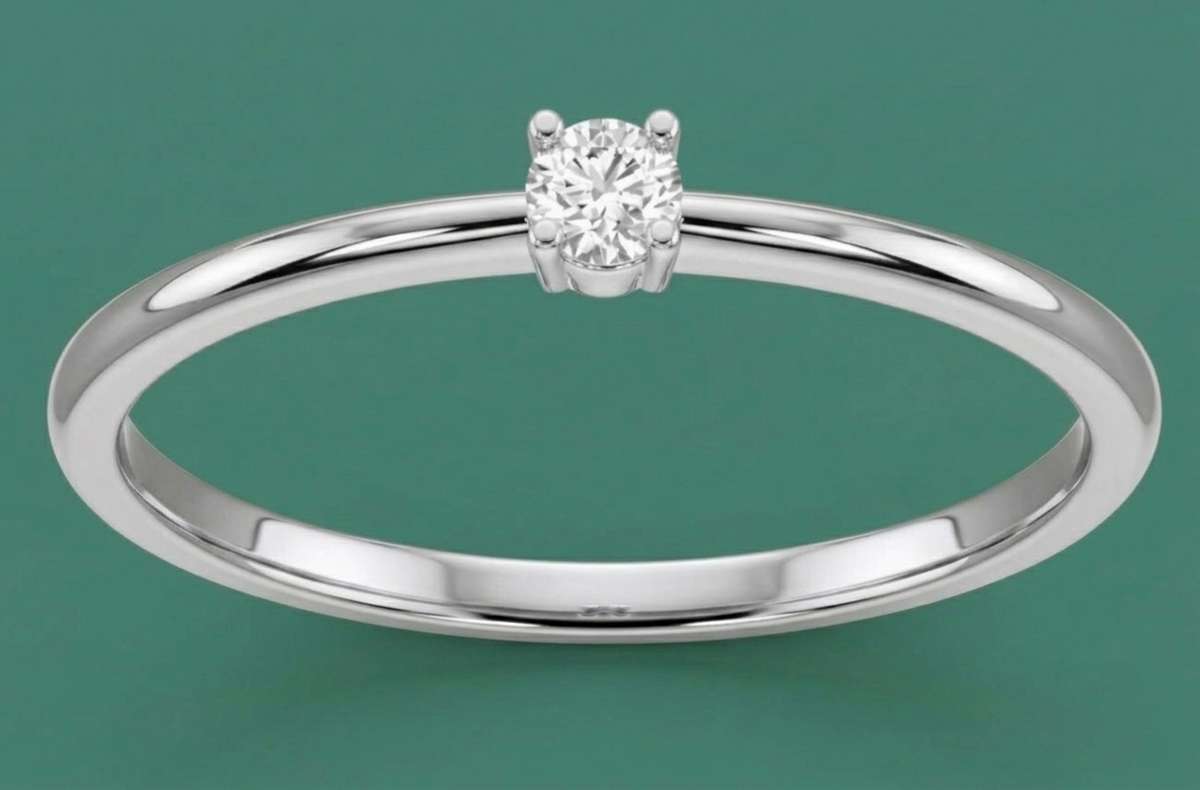 Dainty Solitaire Lab Grown Diamond Ring