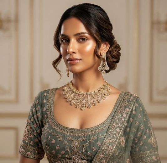 Golden Grace Diamond Wedding Set