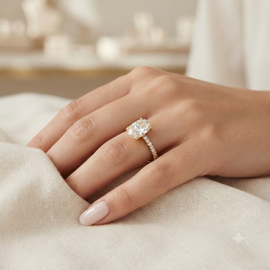Elysian Oval Solitaire Ring