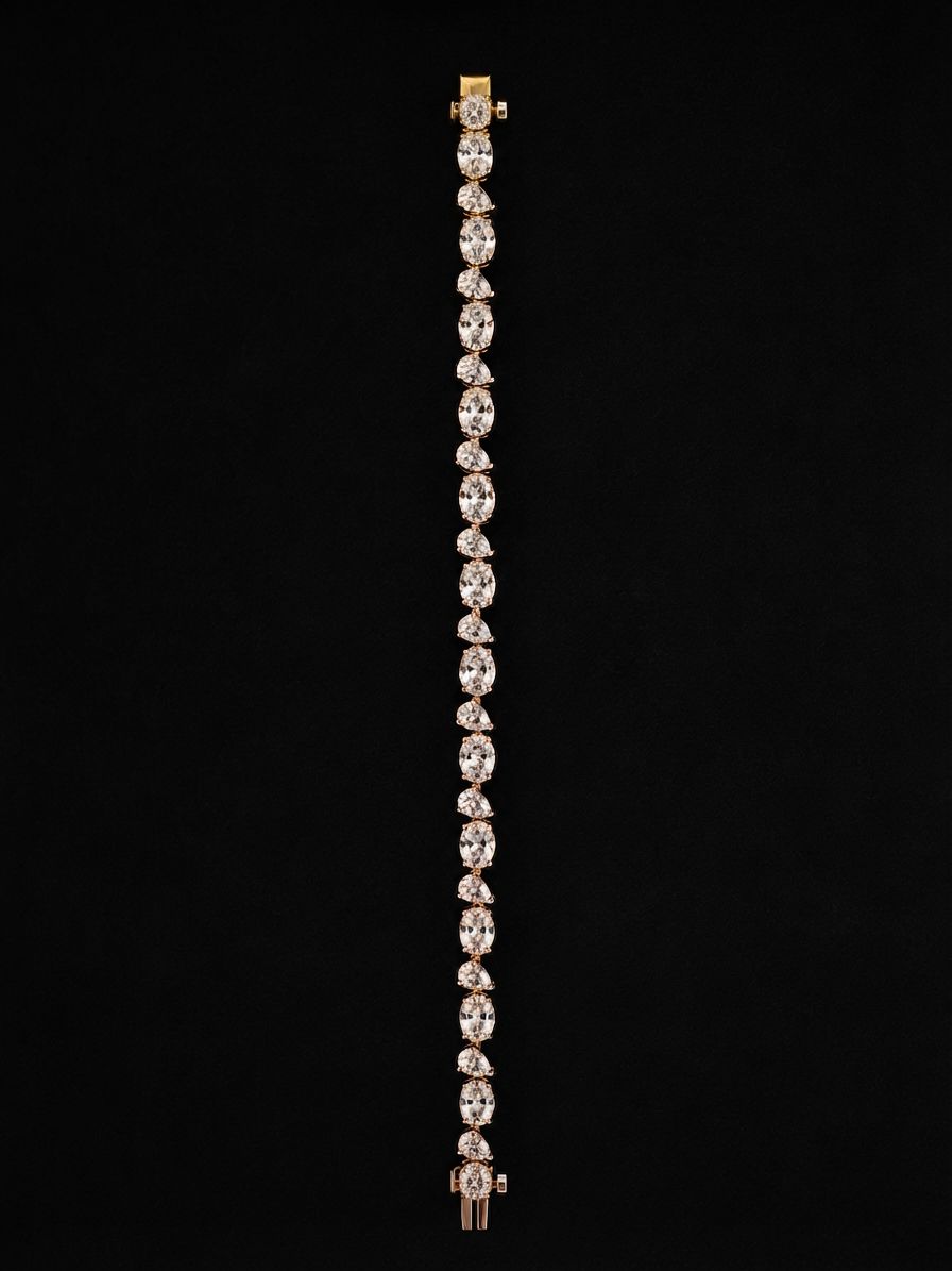 Dual Shape Diamond Tennis Bracelet