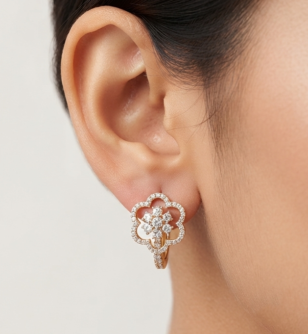 Blossom Charm Diamond Earring