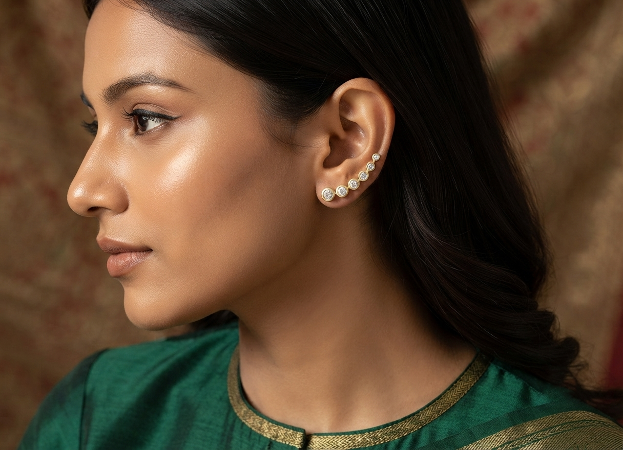 Cascade Diamond Earcuff
