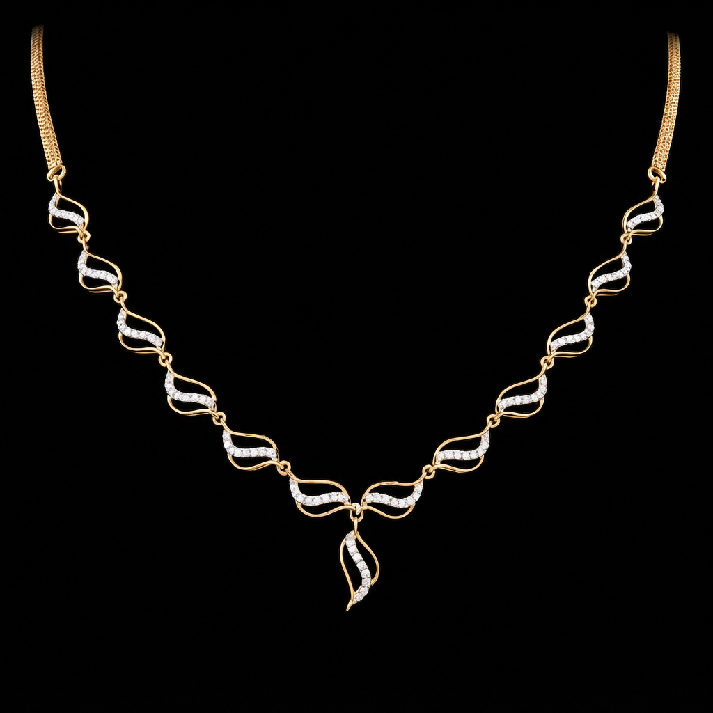 Serenade Leaf Diamond Necklace