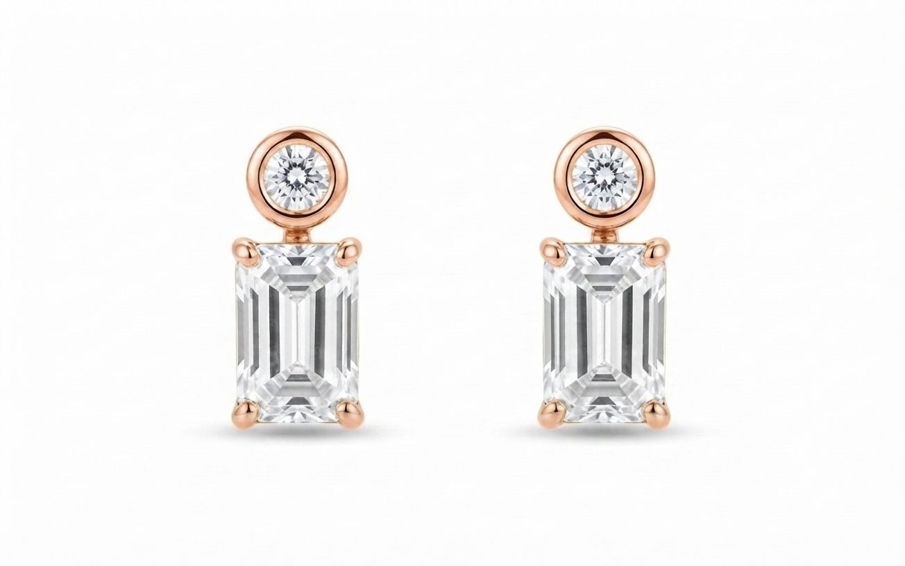 Emerald Horizon Diamond Stud