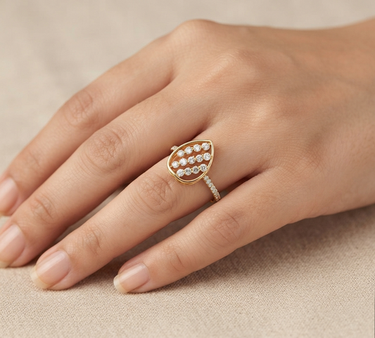 Aurelia Teardrop Diamond Ring
