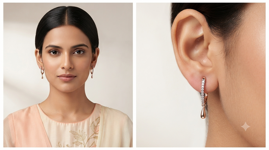 Sleek Drop Diamond Earrings