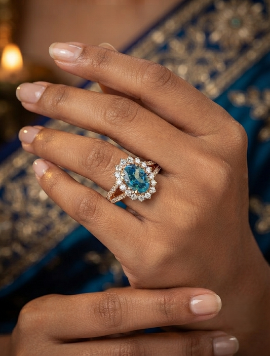 Padma Sapphire Diamond Ring