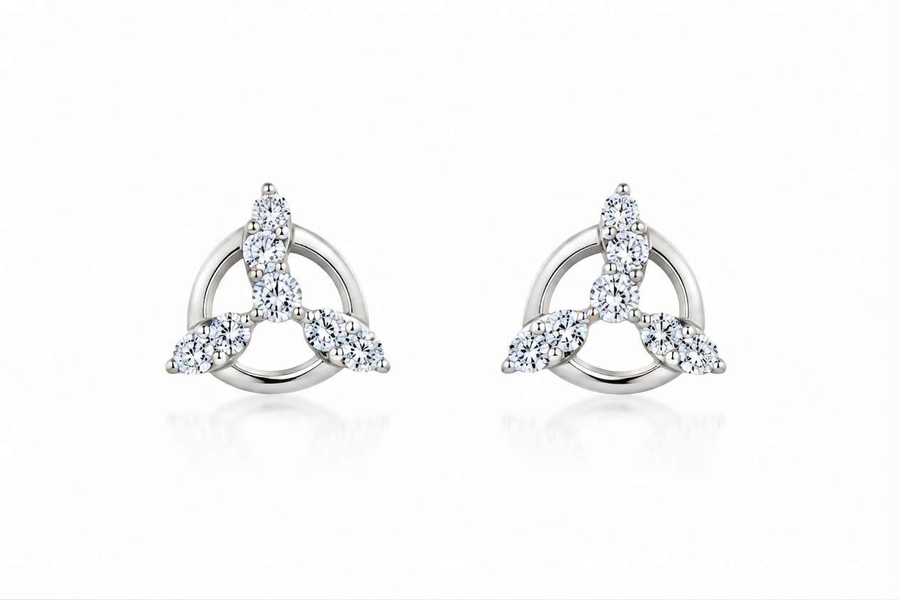 Trinity Glow Diamond Studs