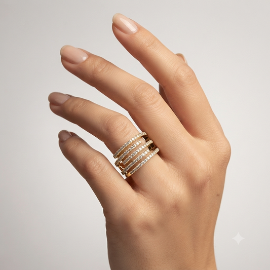 Aurora Strata Band Ring