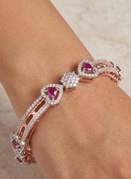Love Unbound Ruby Diamond Bangle