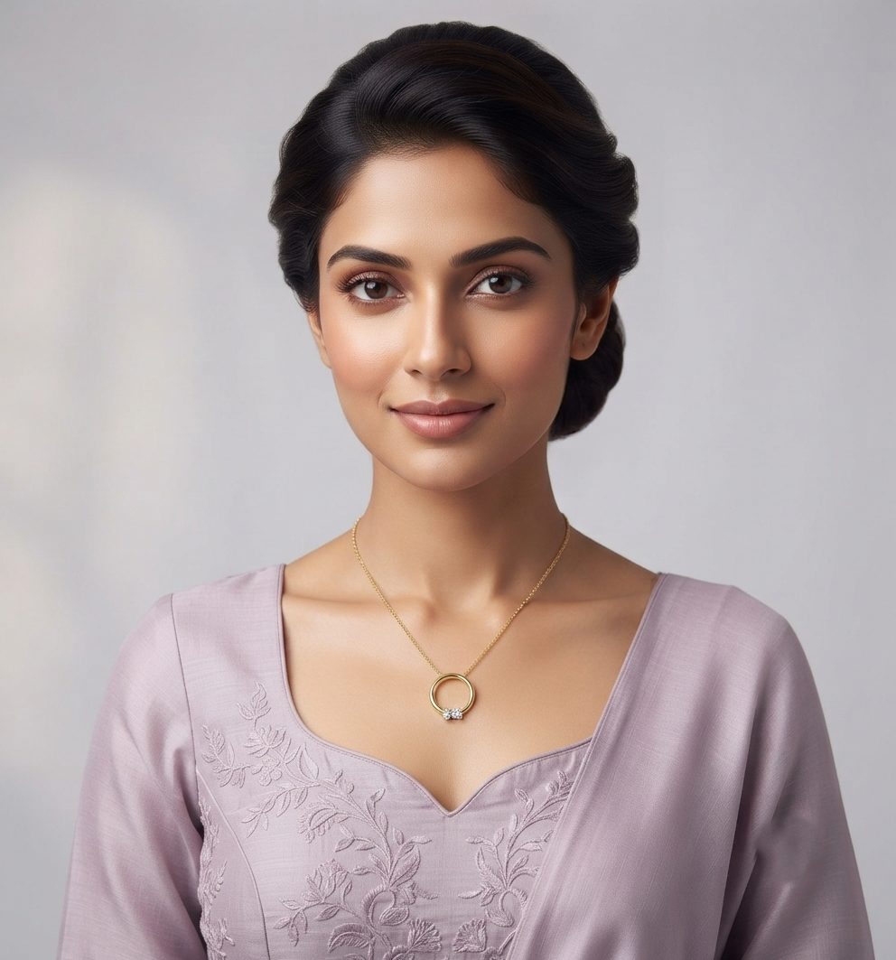 Circle Diamond Pendant