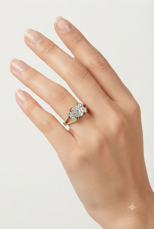 Attractive Two Row Ring