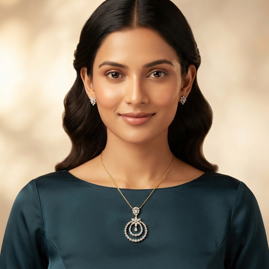 Divine Petal Diamond Pendant