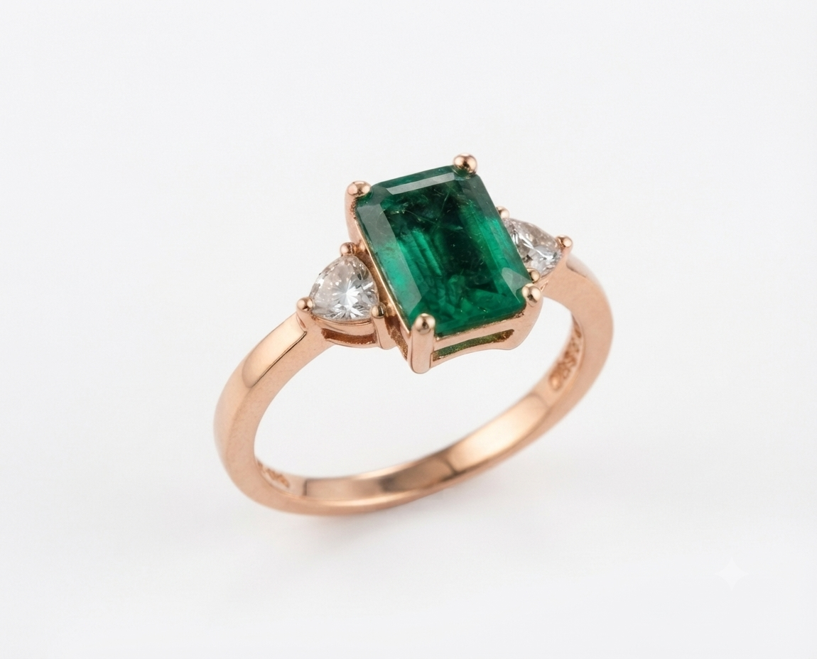 Marakathamani Diamond Ring