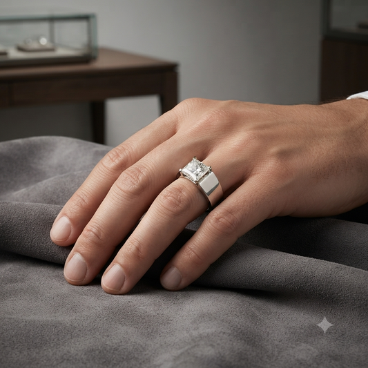 Crownstone Square Diamond Ring