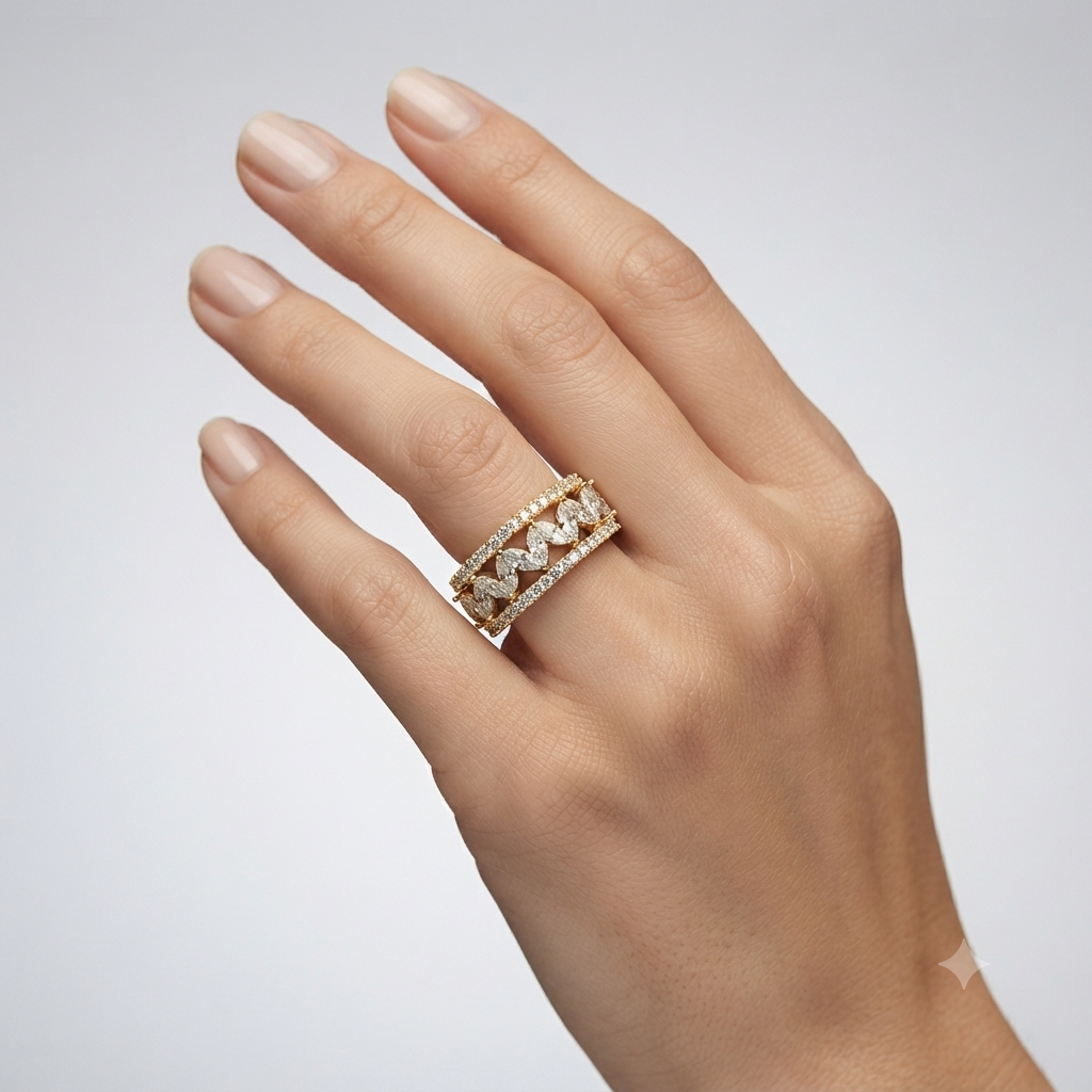 Garden of Sparkle Band Ring