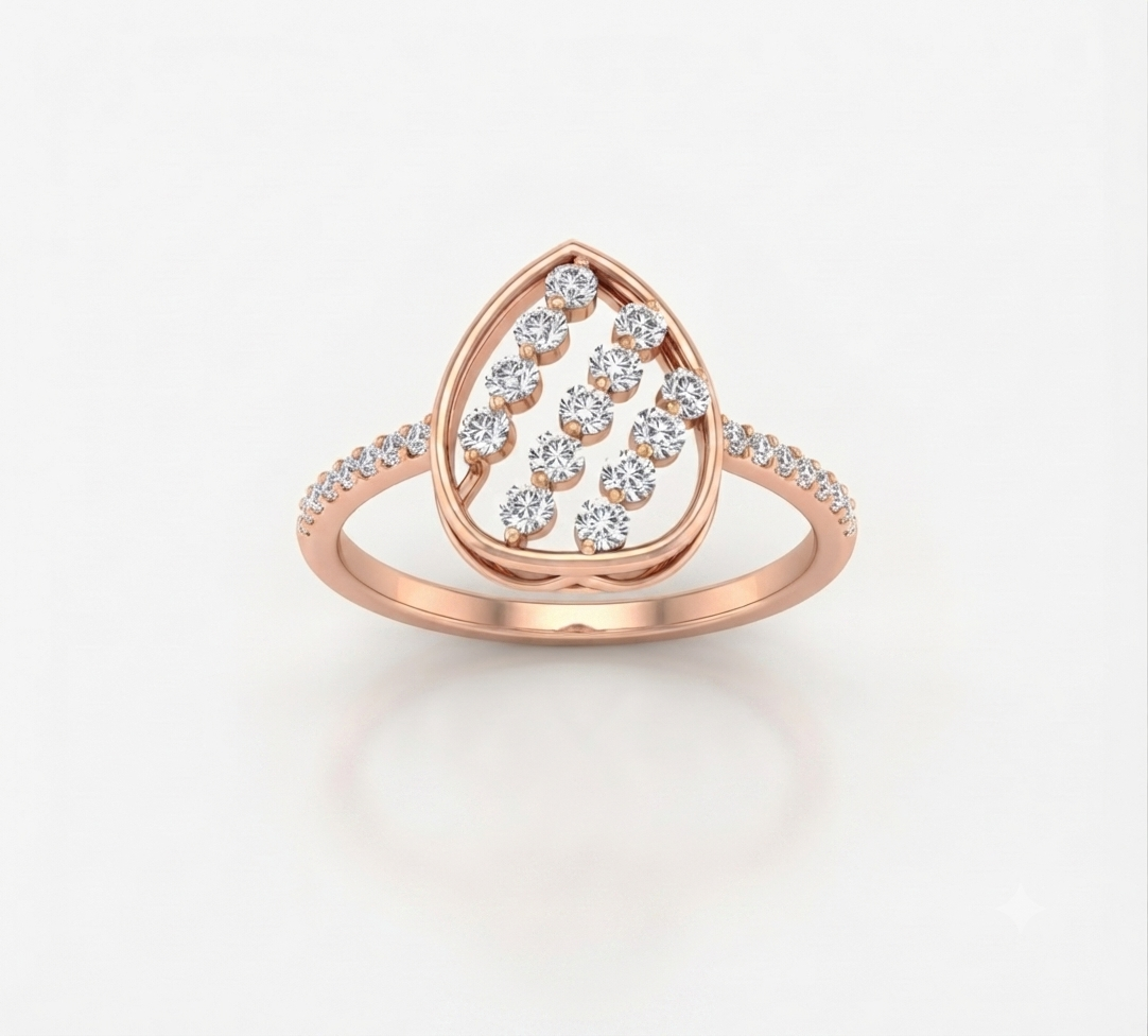 Aurelia Teardrop Diamond Ring