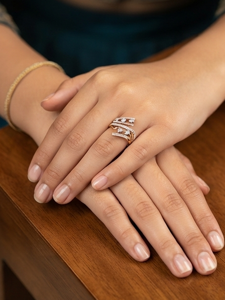 Wrap-Around Multi-Band Diamond Ring