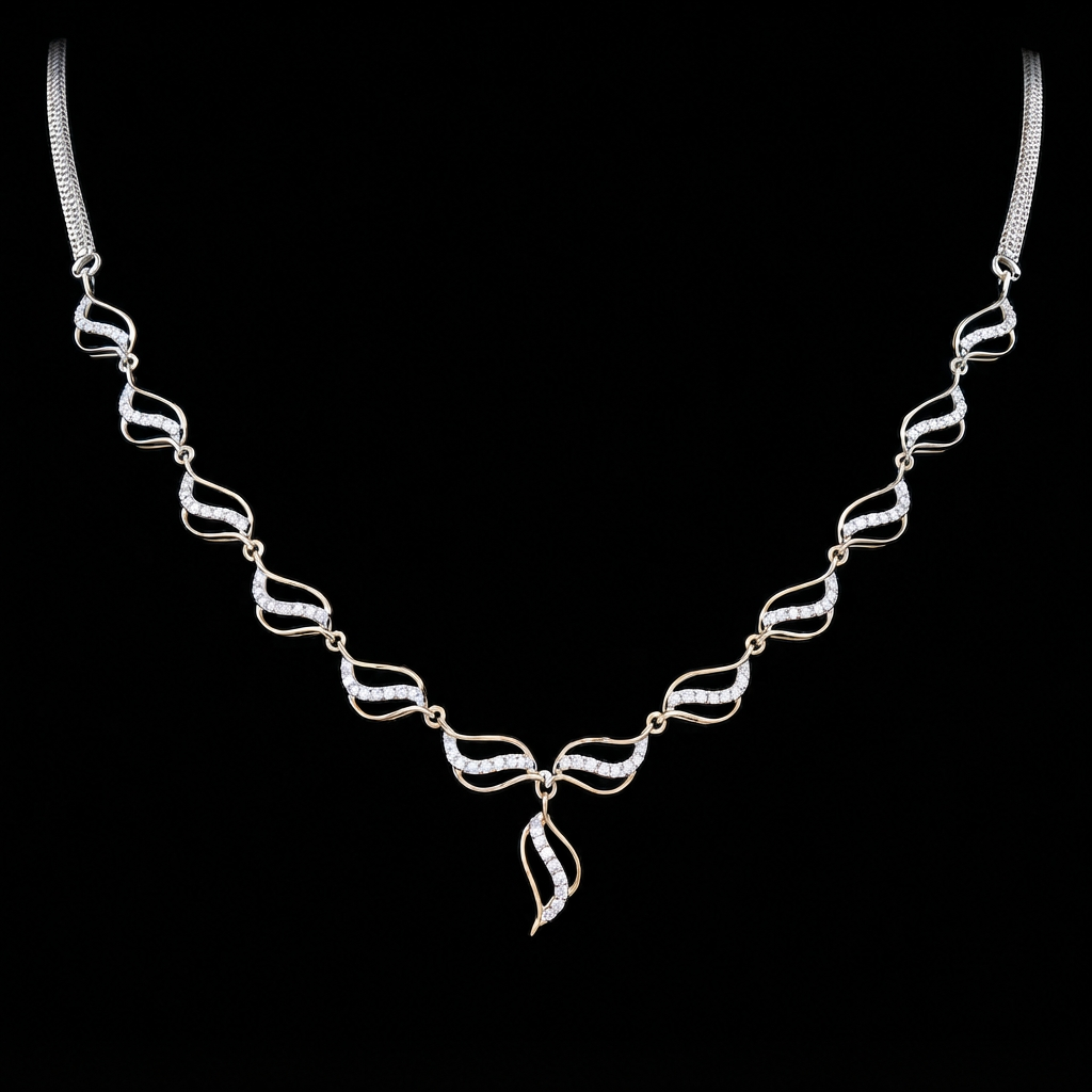 Serenade Leaf Diamond Necklace