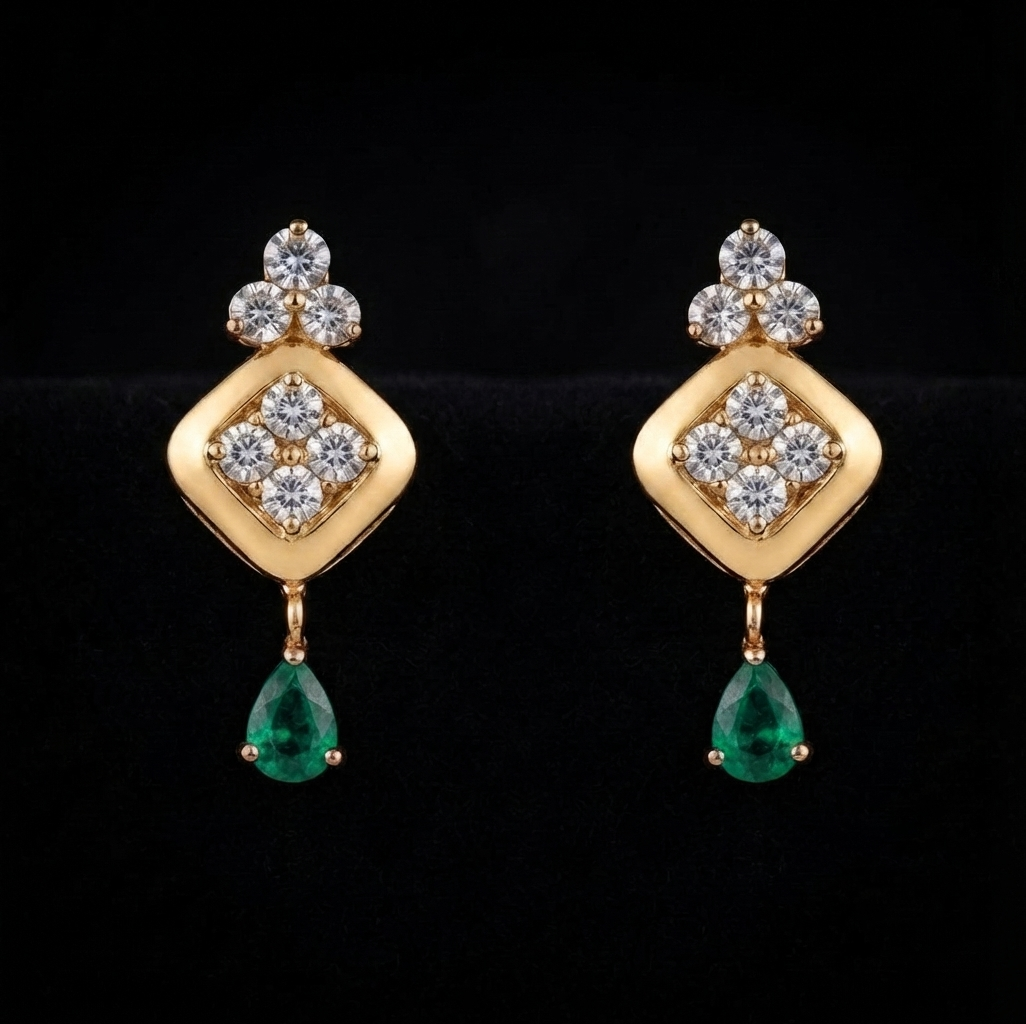 Aura Emerald Diamond Drop