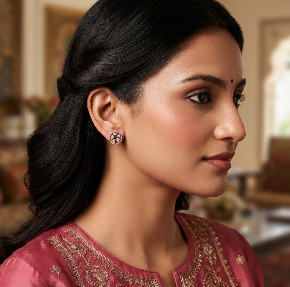 Astral Circle Diamond Earring