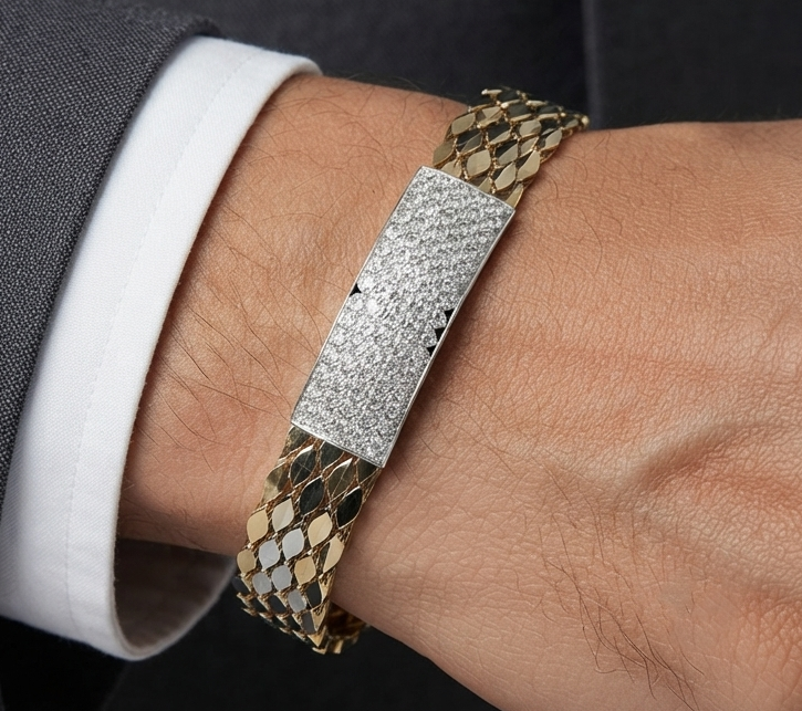Exquisite Diamond Men's Bracelet