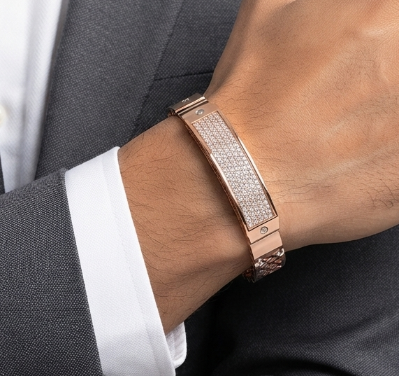 Luxurious Diamond Men's Kada