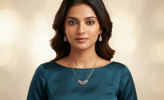 Royal Sapphire Diamond Pendant Set