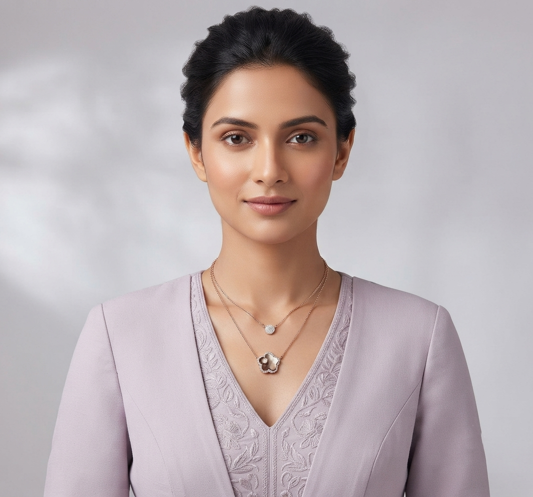 Dual Layered Diamond Necklace