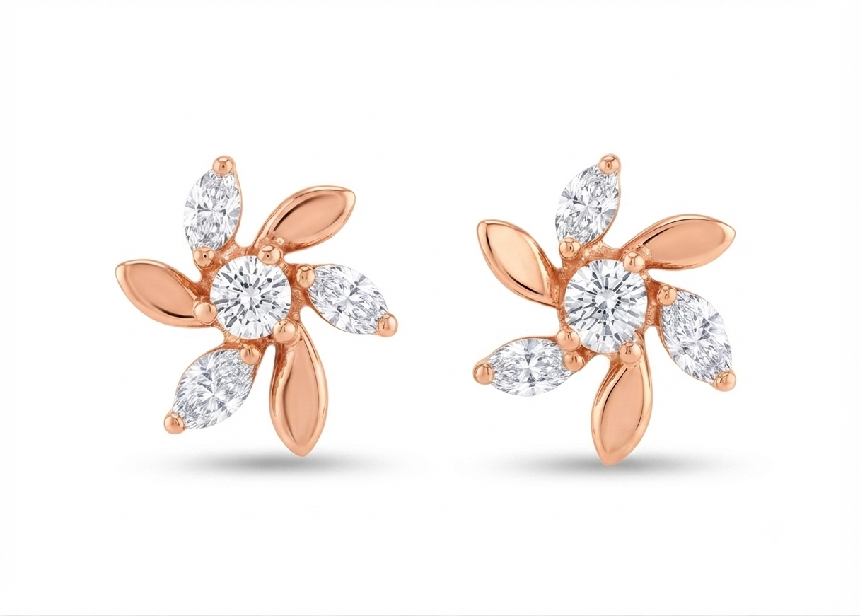 Fusion Floret Diamond Stud