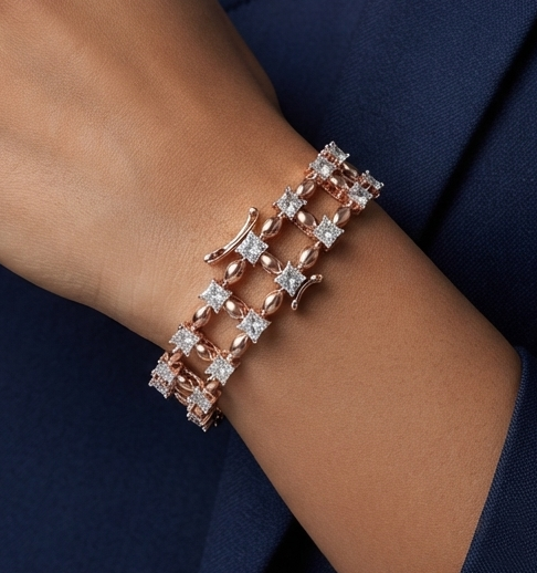 Sparkling Bridge Diamond Bracelet