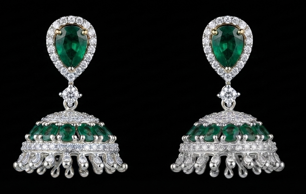 Mayura Emerald Jhumki